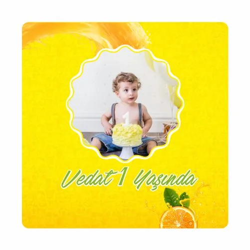 Limon Temalı Doğum Günü Magneti